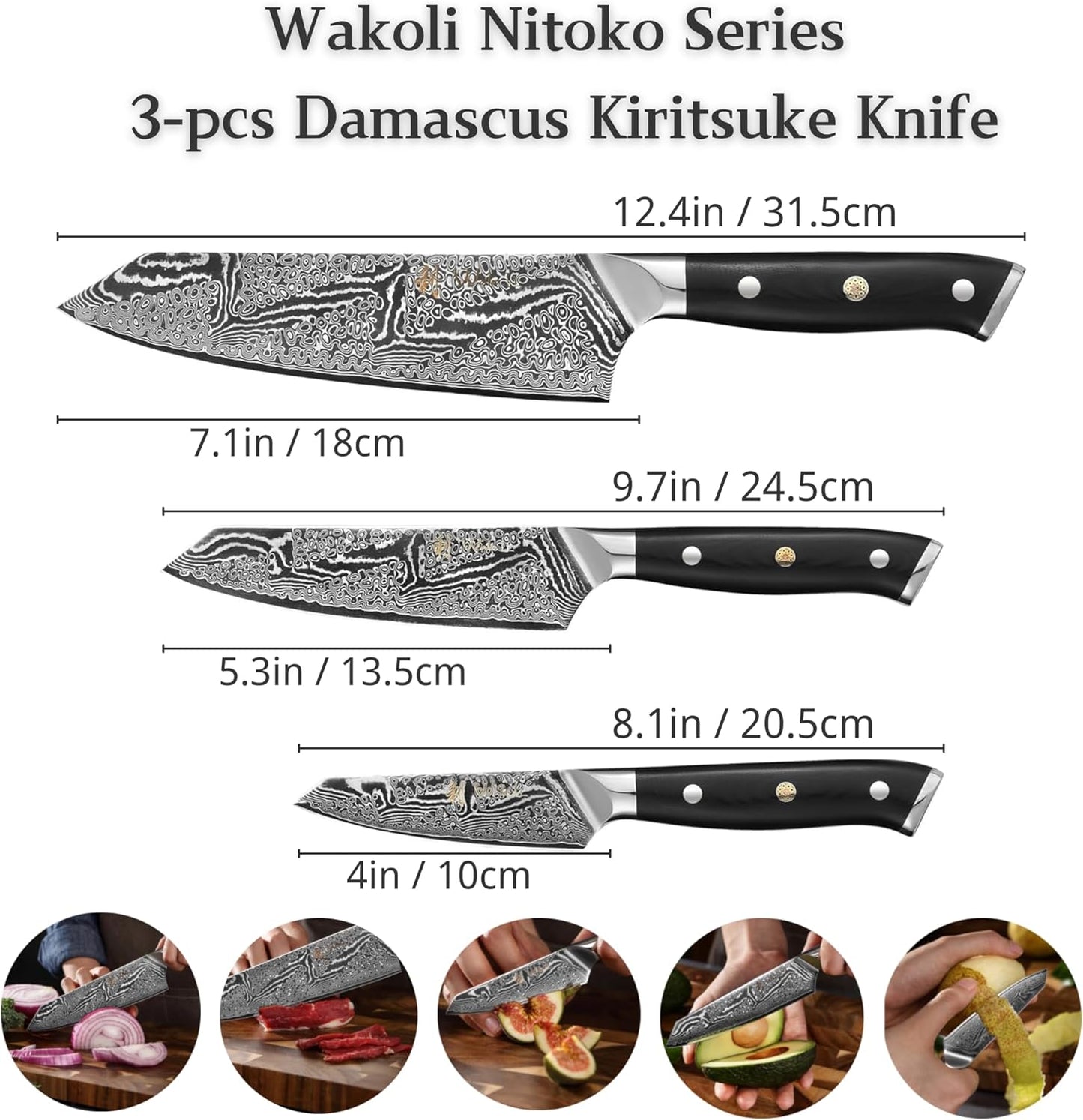 Nitoko Nakiri Knife – 6.7-Inch Professional Damascus Vegetable Knife | 67-Layer VG10 Core Steel Blade | Ergonomic G10 Handle | High-Performance Kitchen Knife in Gift Box