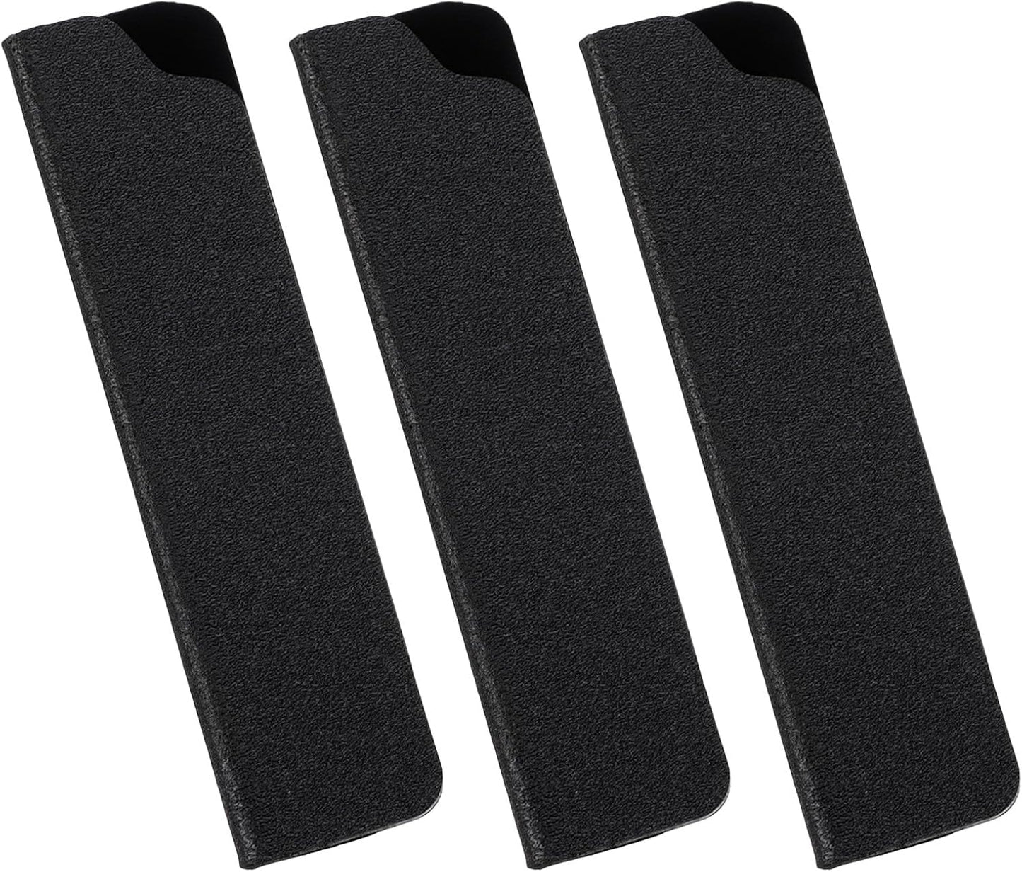 3 PCS Knife Edge Guards for 3.5 Inch Paring Knives, Felt-Lined Blade Protector & Protective Sheath Sleeve for Fruit Knives, Plastic Knife Covers for Drawer Bag Storage (Black)
