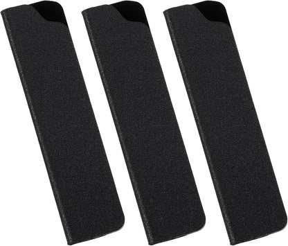 3 PCS Knife Edge Guards for 3.5 Inch Paring Knives, Felt-Lined Blade Protector & Protective Sheath Sleeve for Fruit Knives, Plastic Knife Covers for Drawer Bag Storage (Black)