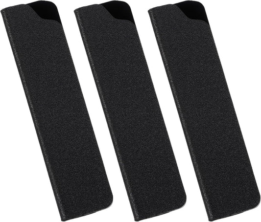 3 PCS Knife Edge Guards for 3.5 Inch Paring Knives, Felt-Lined Blade Protector & Protective Sheath Sleeve for Fruit Knives, Plastic Knife Covers for Drawer Bag Storage (Black)