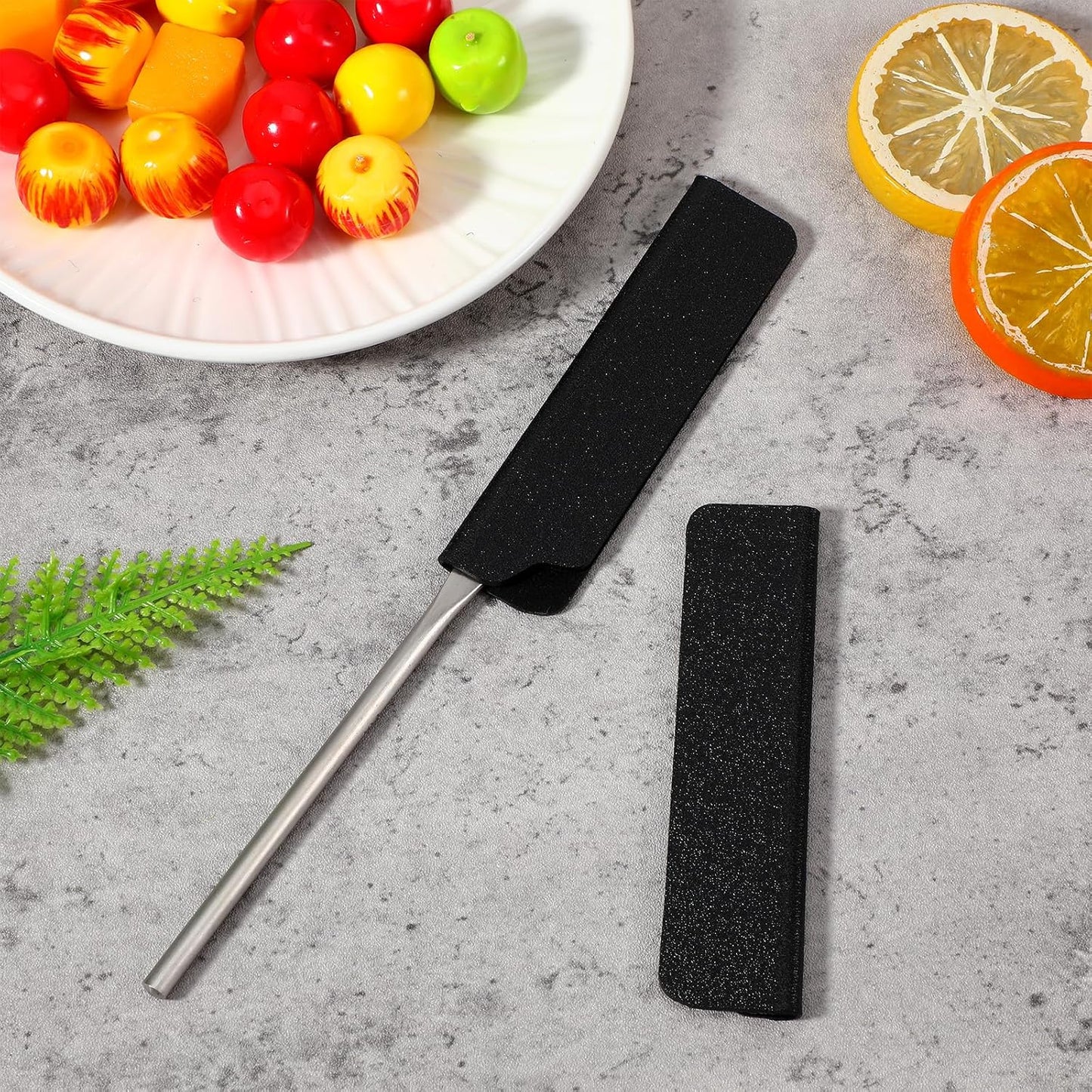 3 PCS Knife Edge Guards for 3.5 Inch Paring Knives, Felt-Lined Blade Protector & Protective Sheath Sleeve for Fruit Knives, Plastic Knife Covers for Drawer Bag Storage (Black)