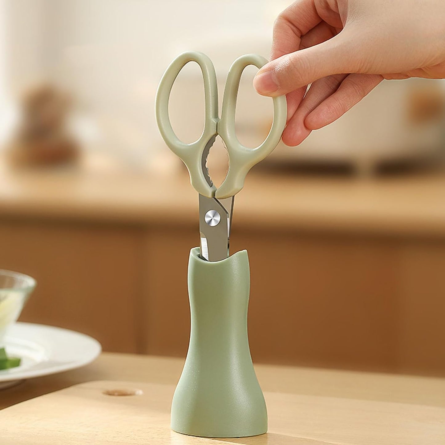 2-in-1 Multifunctional Kitchen Scissors with Detachable Peeler, Heavy Duty Stainless Steel Food Shears, Ergonomic Handle, Sharp Kitchen Gadgets for Cooking, Prep & Easy Storage