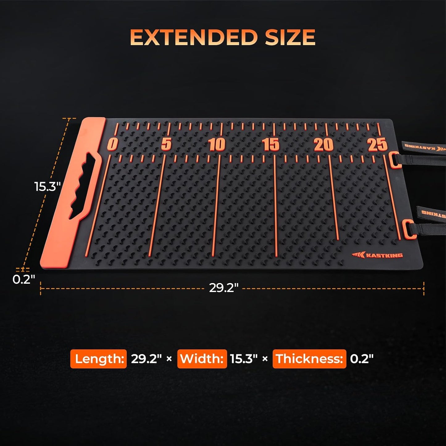 EZ Fillet Fish Fillet Mat, Anti-slip Texture With 25" Integrated Ruler, Extended Dimensions, Easy to Clean Material, Portable Storage, Fish Cutting Board