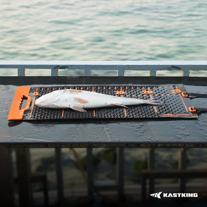 EZ Fillet Fish Fillet Mat, Anti-slip Texture With 25" Integrated Ruler, Extended Dimensions, Easy to Clean Material, Portable Storage, Fish Cutting Board