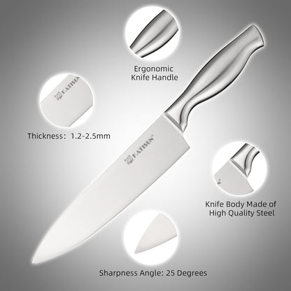 Kitchen Knife Set, 6 Pieces Knife Block Sets with Pine Knives Drawer Organizer, Perfect for Home and Chefs, Premium Knife Holder, Gift for Holiday and Housewarming