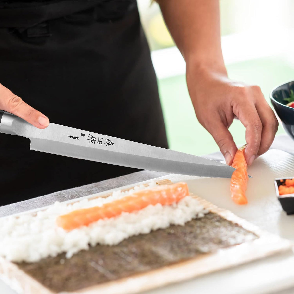 Sushi Knife 9.5 inches(240mm),High Carbon Stainless Steel Blade