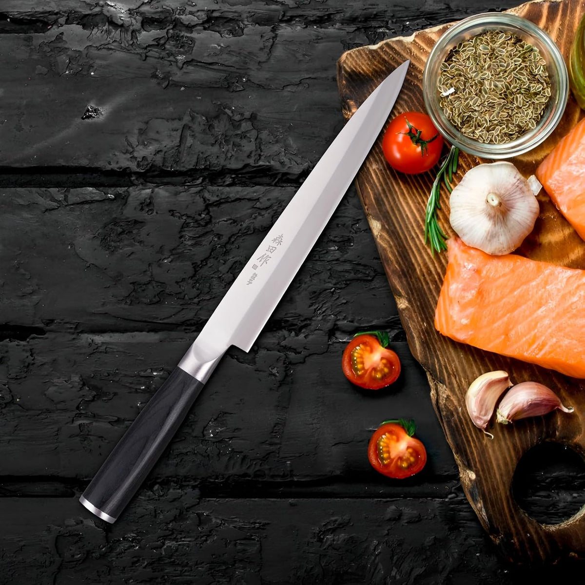 Sushi Knife 9.5 inches(240mm),High Carbon Stainless Steel Blade