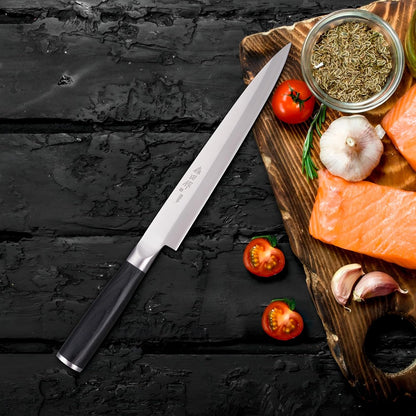 Sushi Knife 9.5 inches(240mm),High Carbon Stainless Steel Blade