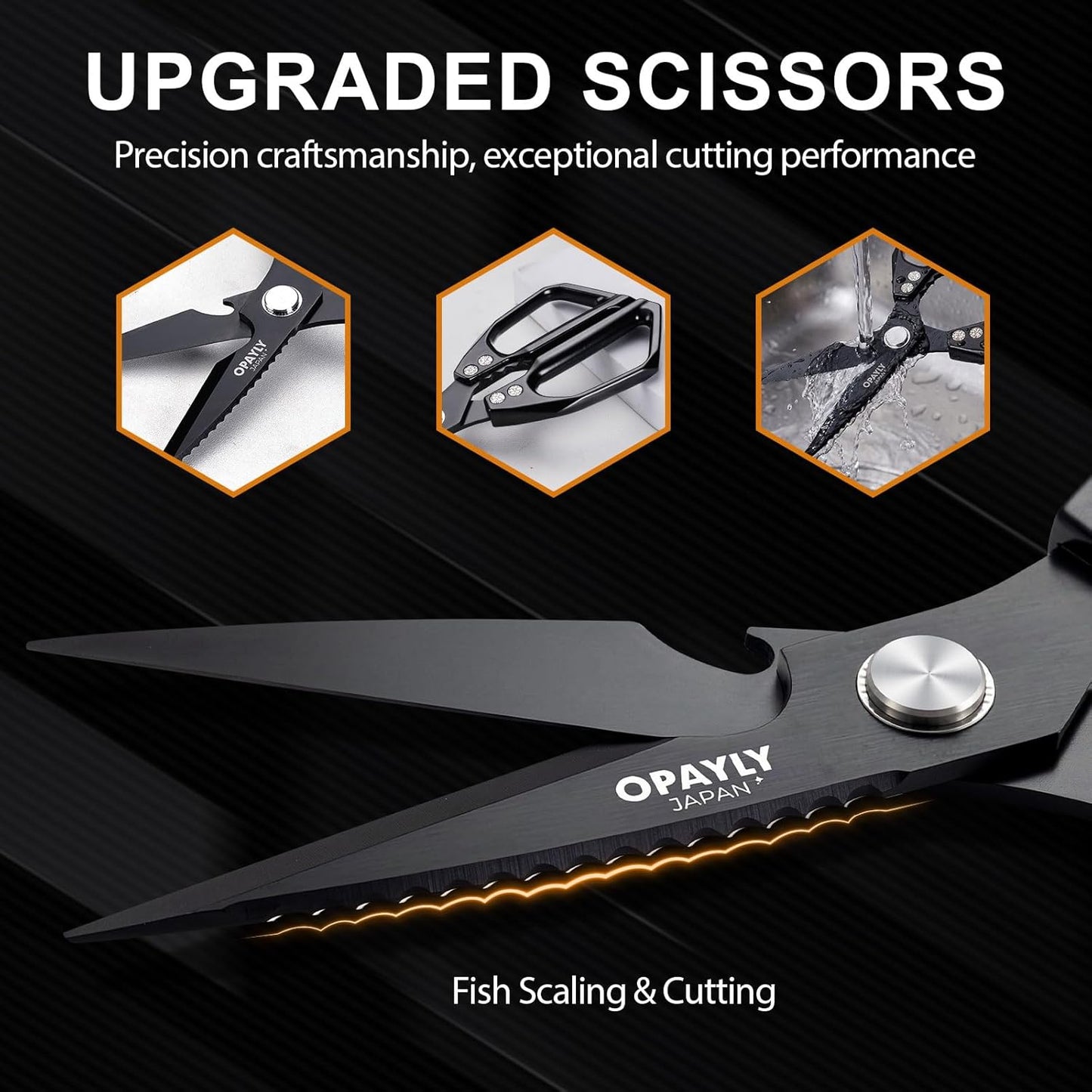 Kitchen Shears 2-Pack Heavy Duty All Purpose Stainless Steel Kitchen Shear Meat Scissors Japanese Cooking Scissor for Food, Sharp Dishwasher Safe Christmas for Men Women With Gifts Box
