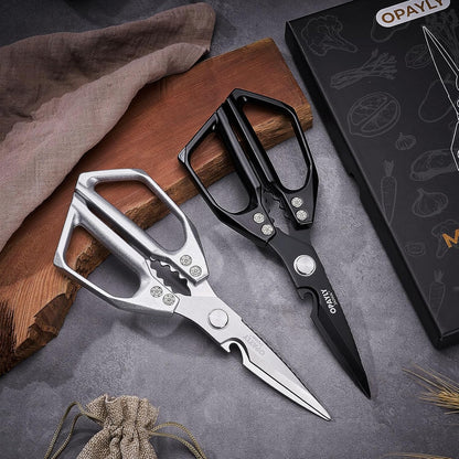 Kitchen Shears 2-Pack Heavy Duty All Purpose Stainless Steel Kitchen Shear Meat Scissors Japanese Cooking Scissor for Food, Sharp Dishwasher Safe Christmas for Men Women With Gifts Box