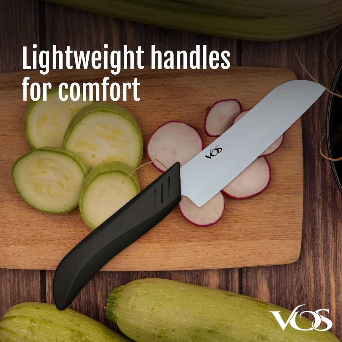 Ceramic Knife Set in Elegant Gift Box, Ceramic Knives Set For Kitchen, Ultra Sharp Kitchen Knife Set with Covers, 4" 5" 6" Paring, Santoku & Chef Knife, Lightweight, Dishwasher safe (Black Handle)