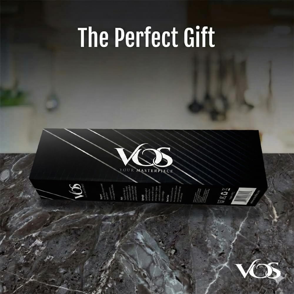 Ceramic Knife Set in Elegant Gift Box, Ceramic Knives Set For Kitchen, Ultra Sharp Kitchen Knife Set with Covers, 4" 5" 6" Paring, Santoku & Chef Knife, Lightweight, Dishwasher safe (Black Handle)