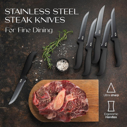 Ceramic Knife Set in Elegant Gift Box, Ceramic Knives Set For Kitchen, Ultra Sharp Kitchen Knife Set with Covers, 4" 5" 6" Paring, Santoku & Chef Knife, Lightweight, Dishwasher safe (Black Handle)