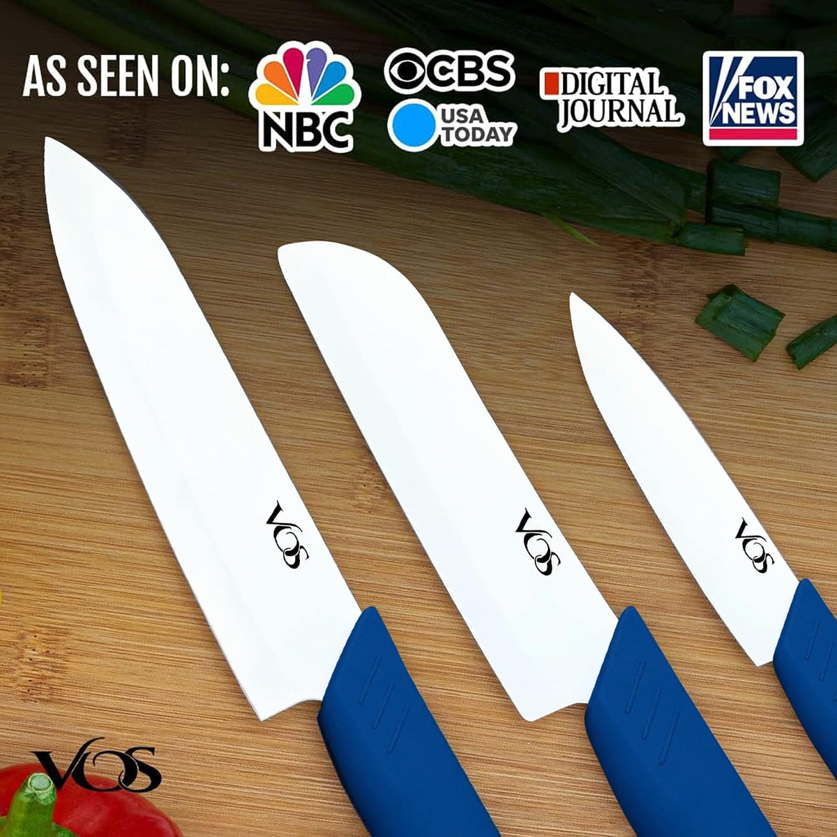 Ceramic Knife Set in Elegant Gift Box, Ceramic Knives Set For Kitchen, Ultra Sharp Kitchen Knife Set with Covers, 4" 5" 6" Paring, Santoku & Chef Knife, Lightweight, Dishwasher safe (Black Handle)