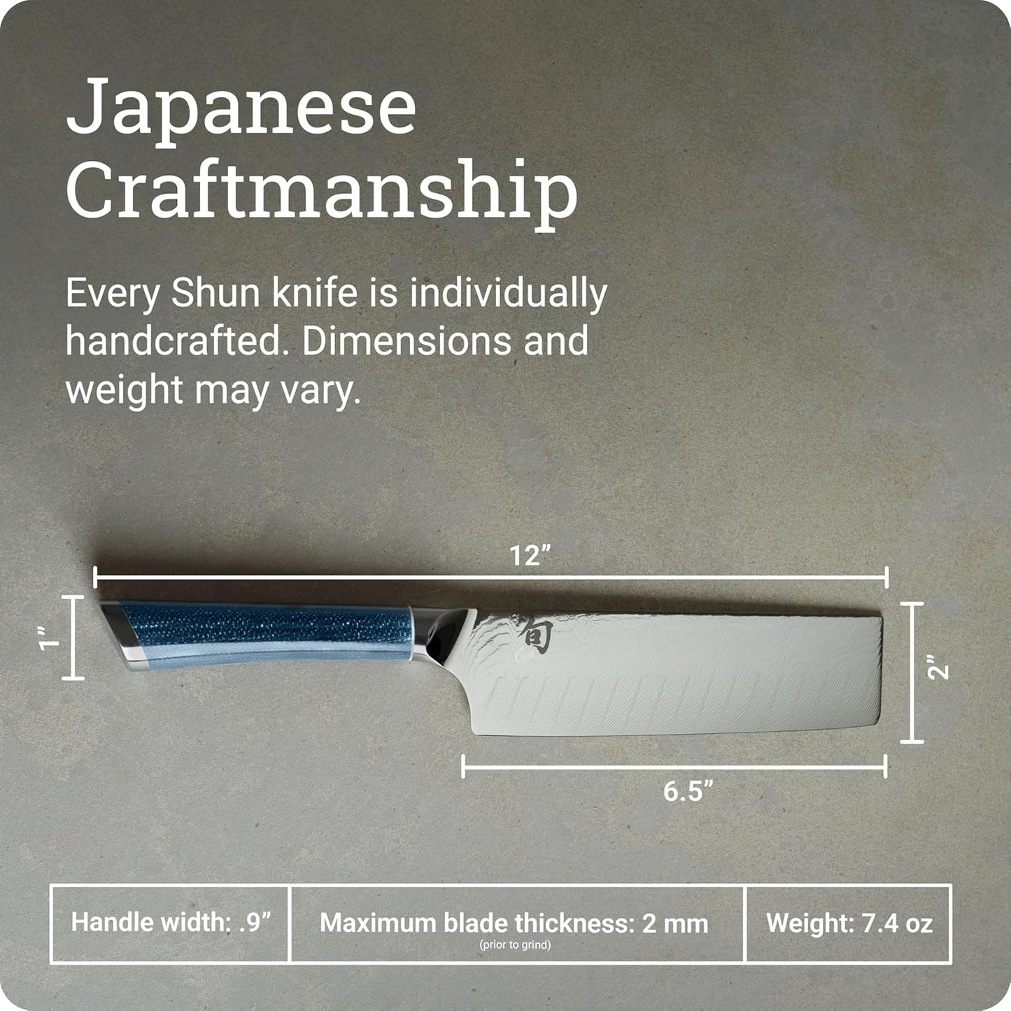 Shiranami 6.5" Nakiri Knife | Handcrafted Japanese Vegetable Knife, VG10 and VG2 Damascus Steel Blade, Jute Micarta Handle