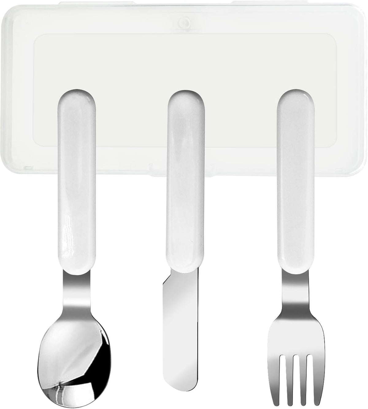3-Piece Children Knife Spoon Fork Set 18/10 Stainless Steel Child Flatware Set Kids Utensils Set with Case for Lunch Box (Fork Spoon Knife Combo)
