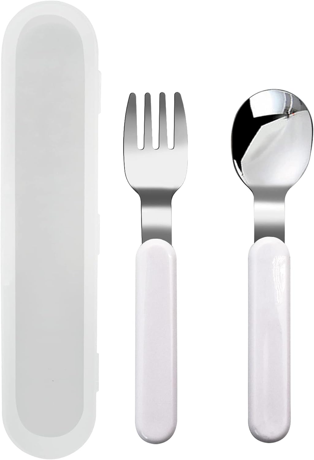 3-Piece Children Knife Spoon Fork Set 18/10 Stainless Steel Child Flatware Set Kids Utensils Set with Case for Lunch Box (Fork Spoon Knife Combo)