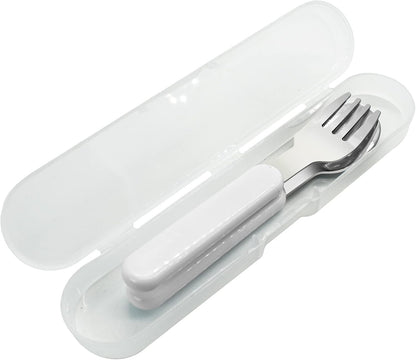 3-Piece Children Knife Spoon Fork Set 18/10 Stainless Steel Child Flatware Set Kids Utensils Set with Case for Lunch Box (Fork Spoon Knife Combo)