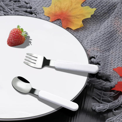 3-Piece Children Knife Spoon Fork Set 18/10 Stainless Steel Child Flatware Set Kids Utensils Set with Case for Lunch Box (Fork Spoon Knife Combo)