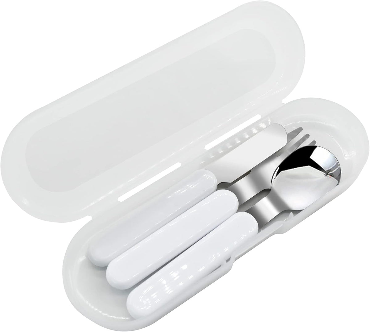 3-Piece Children Knife Spoon Fork Set 18/10 Stainless Steel Child Flatware Set Kids Utensils Set with Case for Lunch Box (Fork Spoon Knife Combo)
