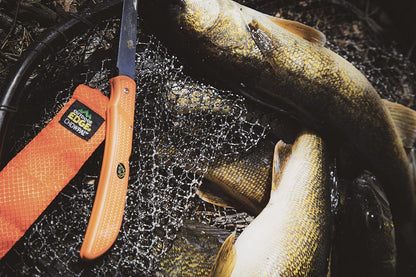 Fish & Bone - Folding Fillet Knife with 5.0" 440A Stainless Steel Blade for Fish and Processing Big Game - Pocket Clip
