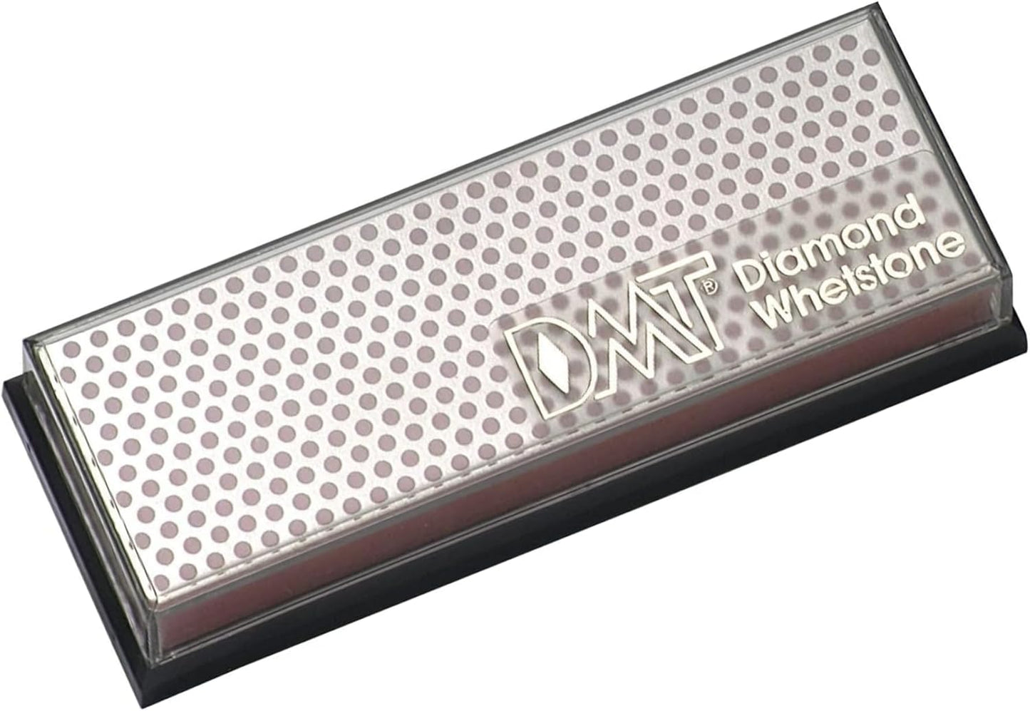 DMT (Diamond Machining Technology) 6-inch Diamond Whetstone Sharpening Stone with Plastic Case - Fine, W6FP, Red