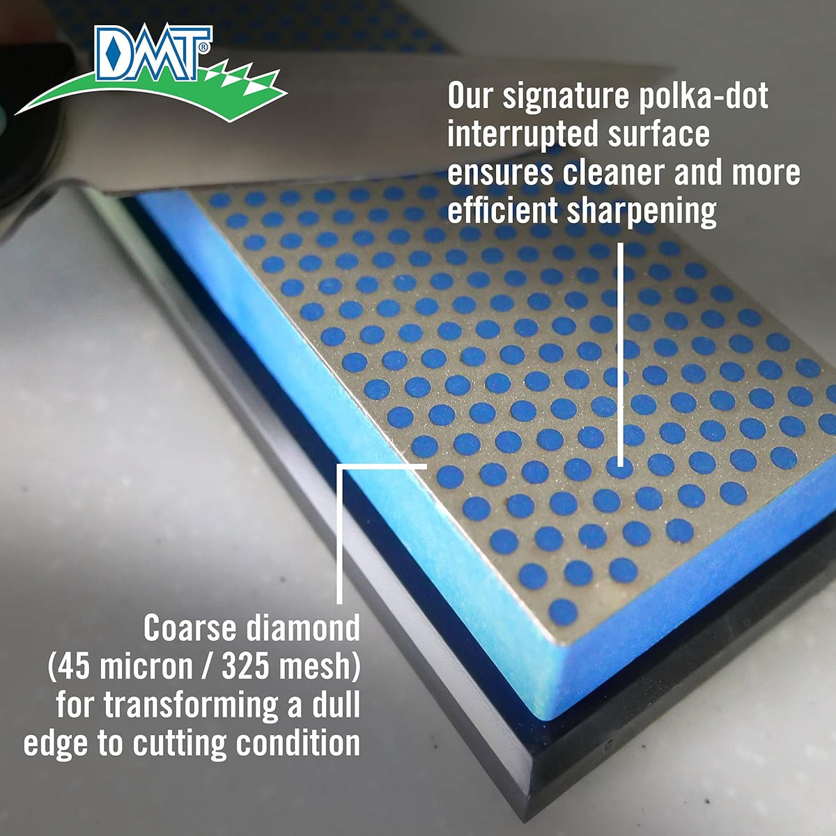 DMT (Diamond Machining Technology) 6-inch Diamond Whetstone Sharpening Stone with Plastic Case - Fine, W6FP, Red