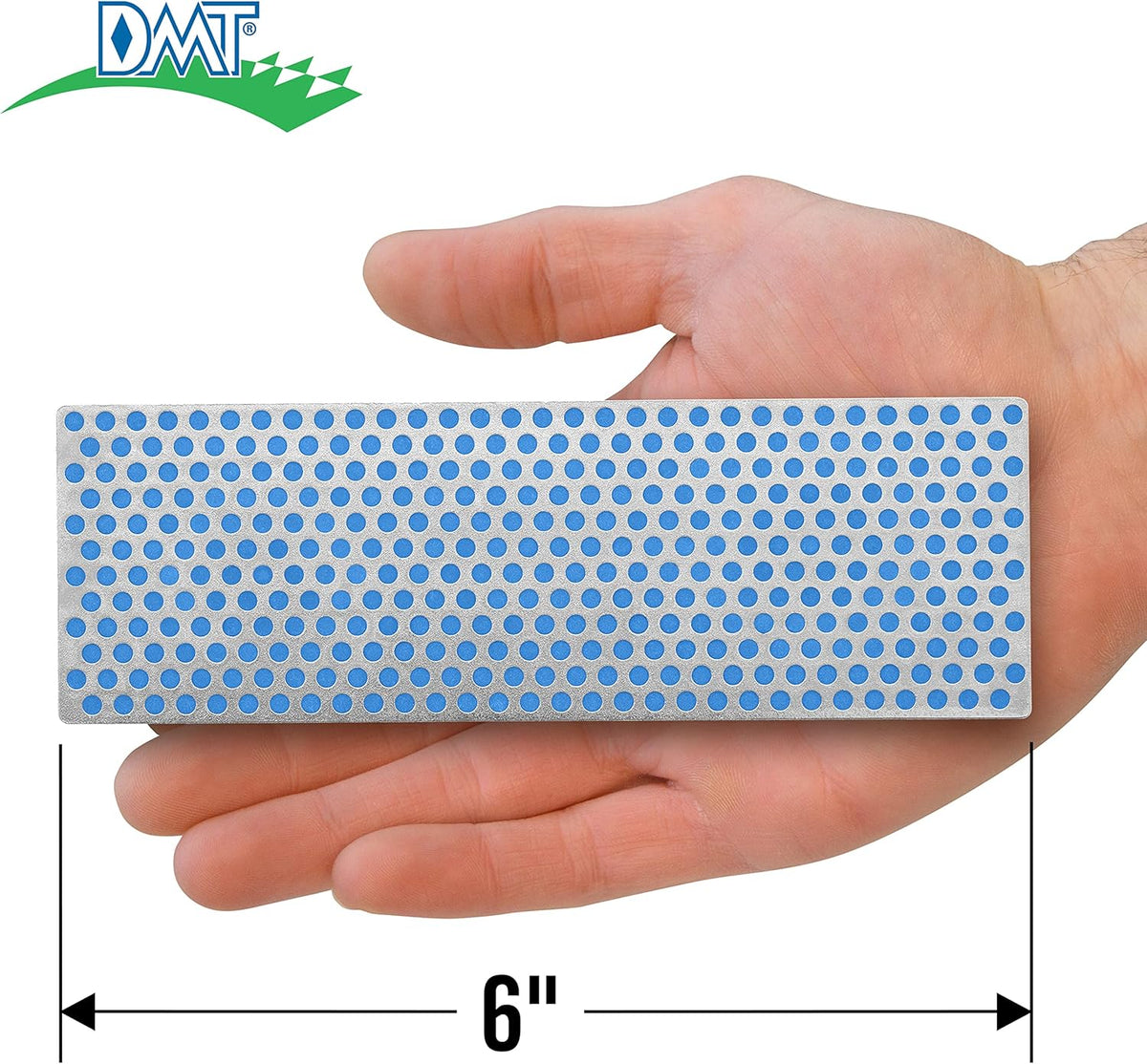 DMT (Diamond Machining Technology) 6-inch Diamond Whetstone Sharpening Stone with Plastic Case - Fine, W6FP, Red