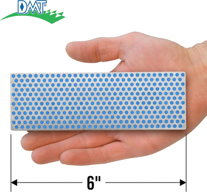 DMT (Diamond Machining Technology) 6-inch Diamond Whetstone Sharpening Stone with Plastic Case - Fine, W6FP, Red