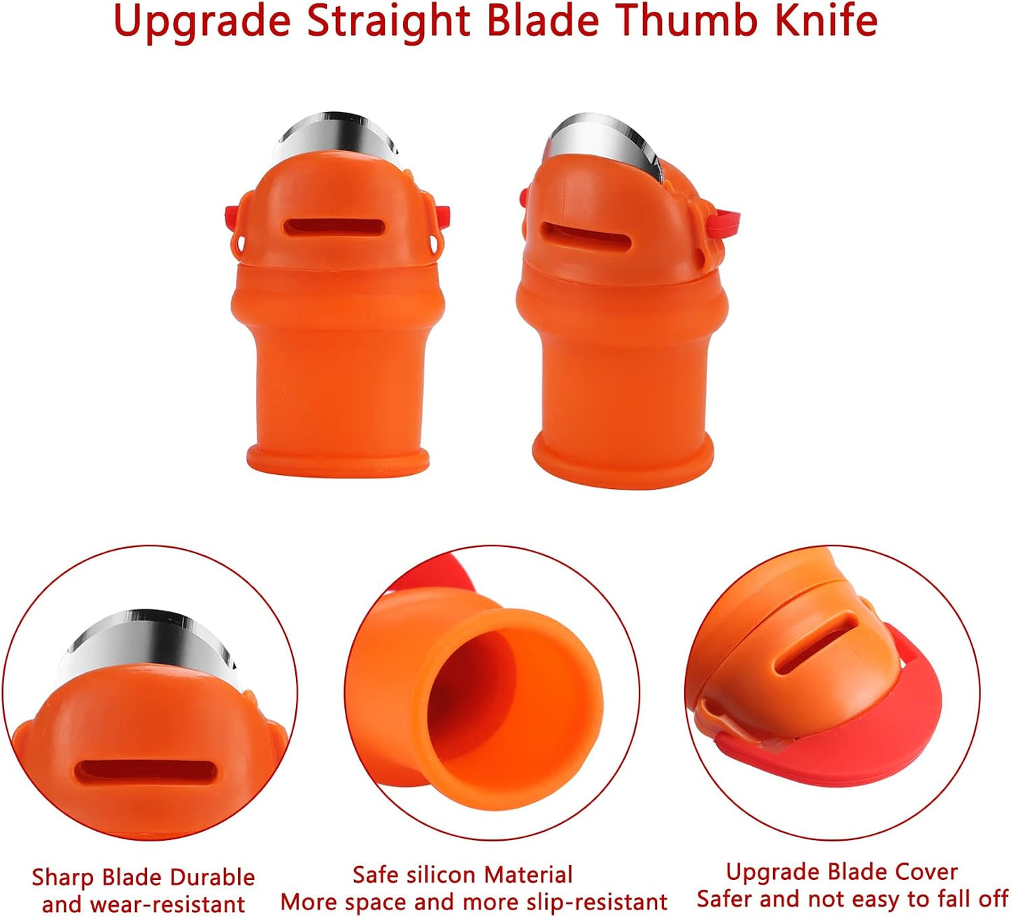 12 Pcs Gardening Silicone Thumb Knife Anti-Cutting Finger Sleeve | Harvesting Tool Finger Plant Fruit Picking Knives Separator Garden Tool