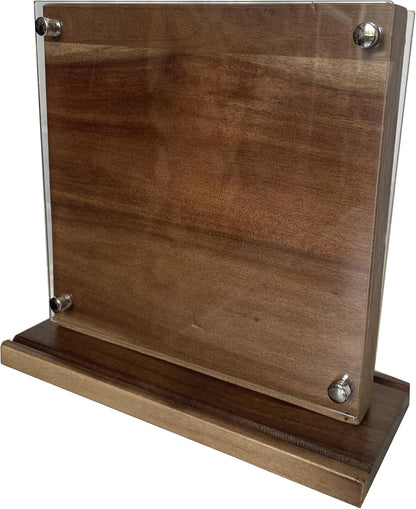 . Magnetic knife holder block stand, double sided wooden magnet board, knife holder (Wood)