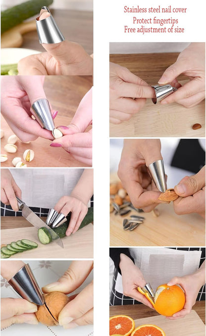 34Pcs Gardening Silicone Thumb Knife Harvesting Tool Finger Plant Fruit Picking Knives Separator Garden Tool，Help Mother or Wife Protect Their Fingers and Nails
