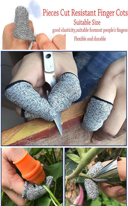34Pcs Gardening Silicone Thumb Knife Harvesting Tool Finger Plant Fruit Picking Knives Separator Garden Tool，Help Mother or Wife Protect Their Fingers and Nails