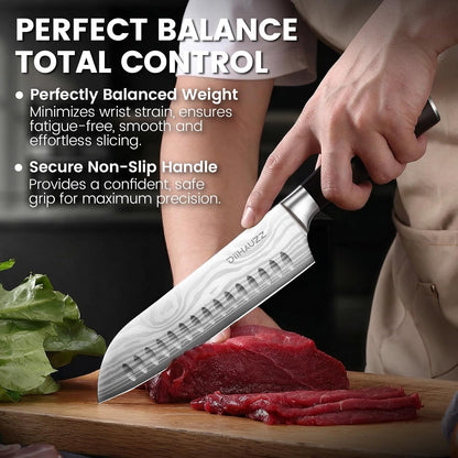 7 Inch Fillet Knife for Fish, Razor Sharp Boning Knife High Carbon Stainless Steel for Poultry Deboning and Meat Cutting, Japanese Filleting Knives with Ergonomic Pakkawood Handle, Sheath