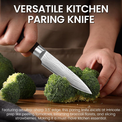 7 Inch Fillet Knife for Fish, Razor Sharp Boning Knife High Carbon Stainless Steel for Poultry Deboning and Meat Cutting, Japanese Filleting Knives with Ergonomic Pakkawood Handle, Sheath