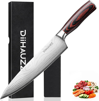 7 Inch Fillet Knife for Fish, Razor Sharp Boning Knife High Carbon Stainless Steel for Poultry Deboning and Meat Cutting, Japanese Filleting Knives with Ergonomic Pakkawood Handle, Sheath