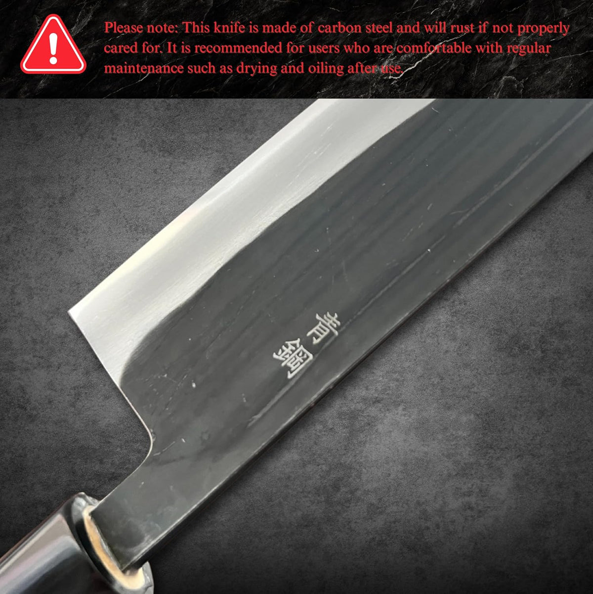 KA Japanese Santoku Knife 6.7" (170mm), Kurouchi Bunka All Purpose Knife, Aogami Blue Steel #2 Blade, Made in JAPAN