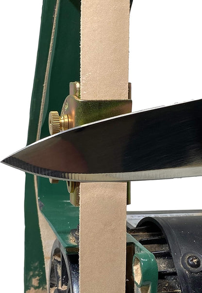 Knife Sharpening Angle Guide and 1" x 30" Leather Honing Belt with Compound