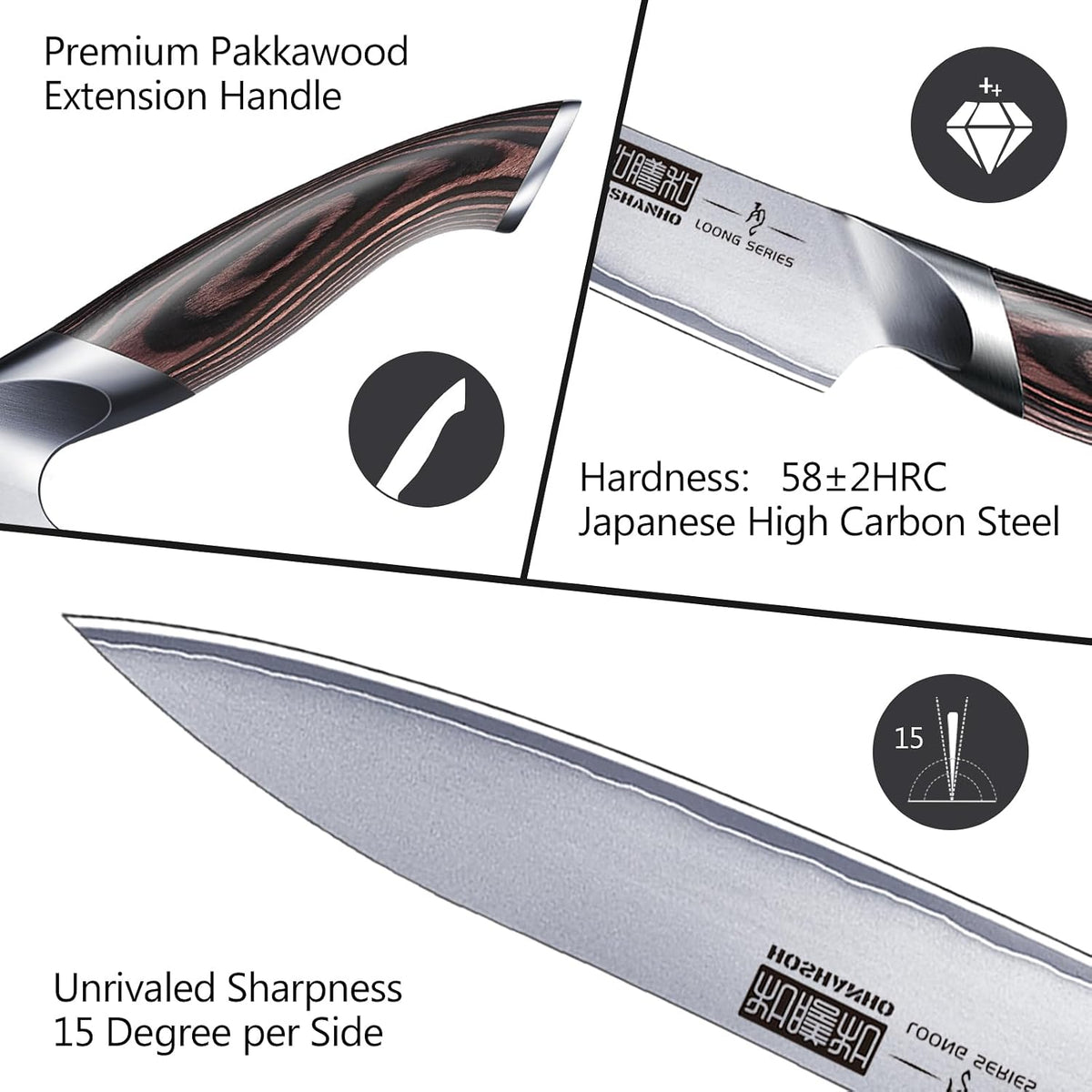 6 Inch Kitchen Knife, Ultra Sharp Japanese Kitchen Utility Knife
