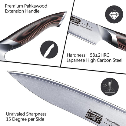 6 Inch Kitchen Knife, Ultra Sharp Japanese Kitchen Utility Knife