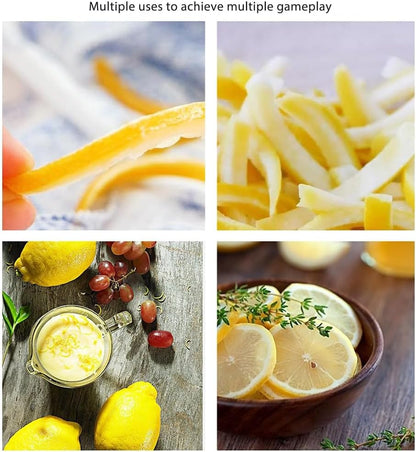 1Pcs Multipurpose Lemon Zest Peeler Stainless Steel Fruit Peeling Gadget with Triangle Channel Knife for Citrus Apples Potatoes Carrots