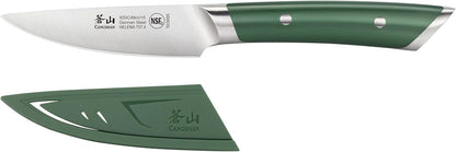 Cangshan HELENA Series German Steel Forged 3.5" Paring Knife with Sheath (Green)