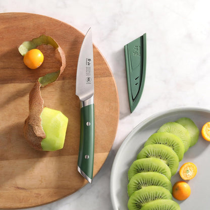 Cangshan HELENA Series German Steel Forged 3.5" Paring Knife with Sheath (Green)