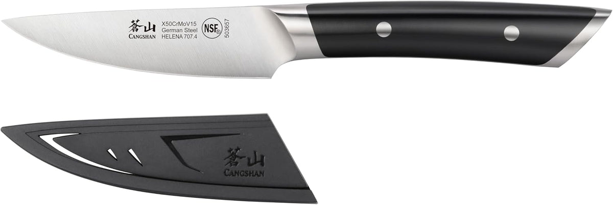 Cangshan HELENA Series German Steel Forged 3.5" Paring Knife with Sheath (Green)