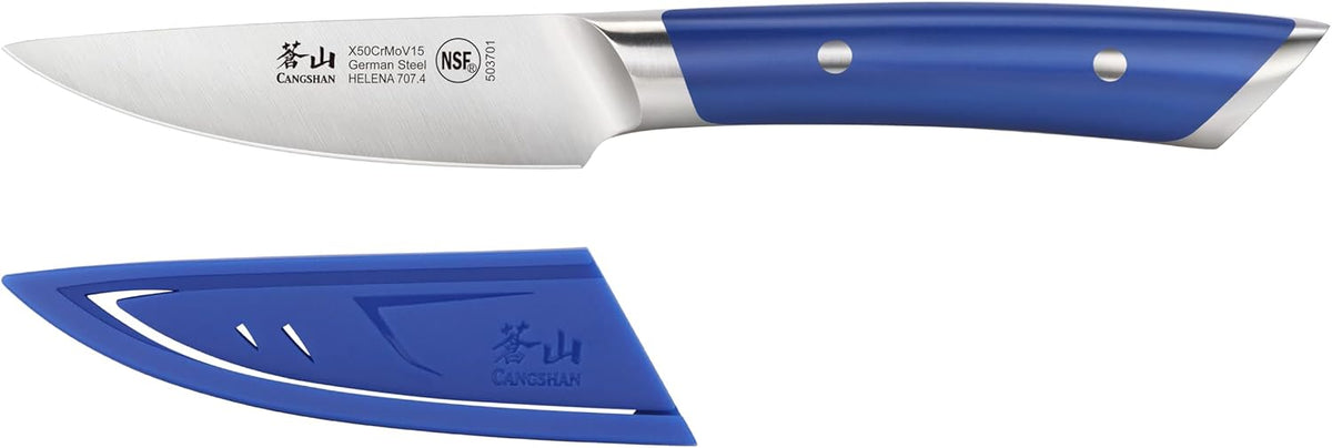 Cangshan HELENA Series German Steel Forged 3.5" Paring Knife with Sheath (Green)