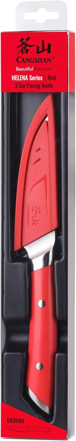 Cangshan HELENA Series German Steel Forged 3.5" Paring Knife with Sheath (Green)