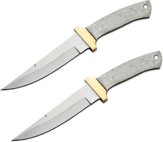 420 Stainless Steel Knife (420 Stainless Steel, Pair of 5.375 inch Bowie Blades)
