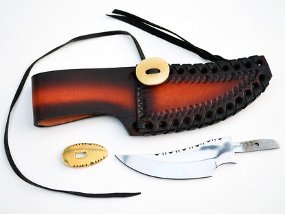 420 Stainless Steel Knife (420 Stainless Steel, Pair of 5.375 inch Bowie Blades)