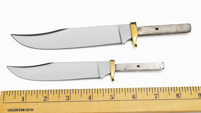 420 Stainless Steel Knife (420 Stainless Steel, Pair of 5.375 inch Bowie Blades)