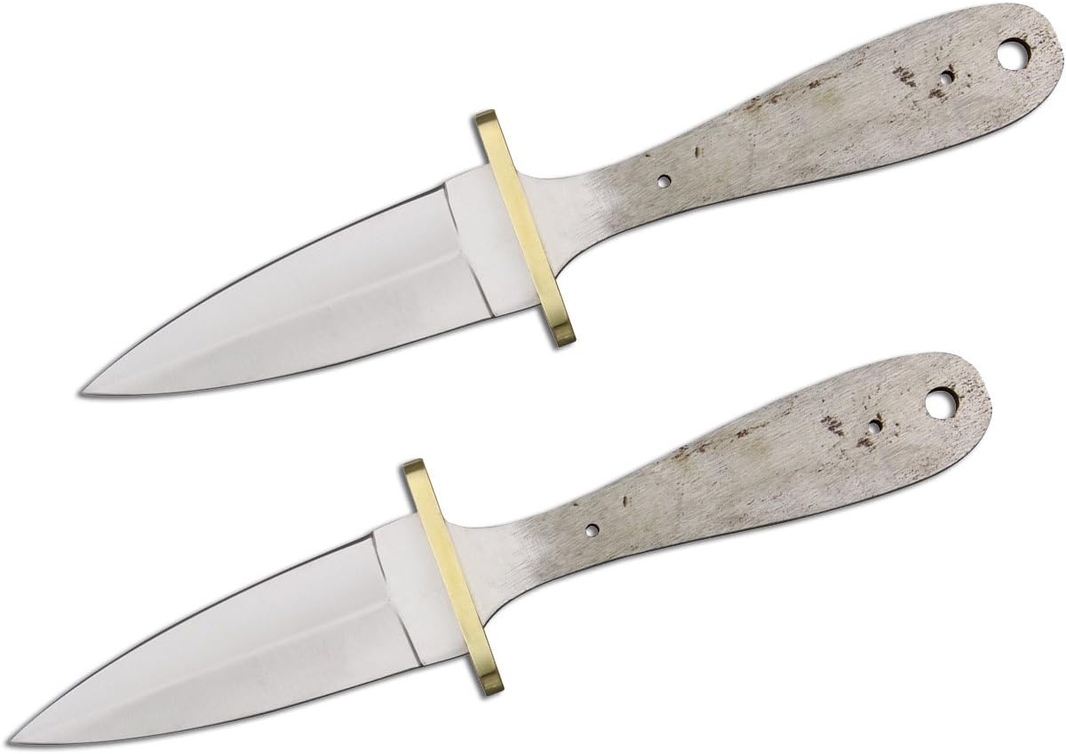 420 Stainless Steel Knife (420 Stainless Steel, Pair of 5.375 inch Bowie Blades)